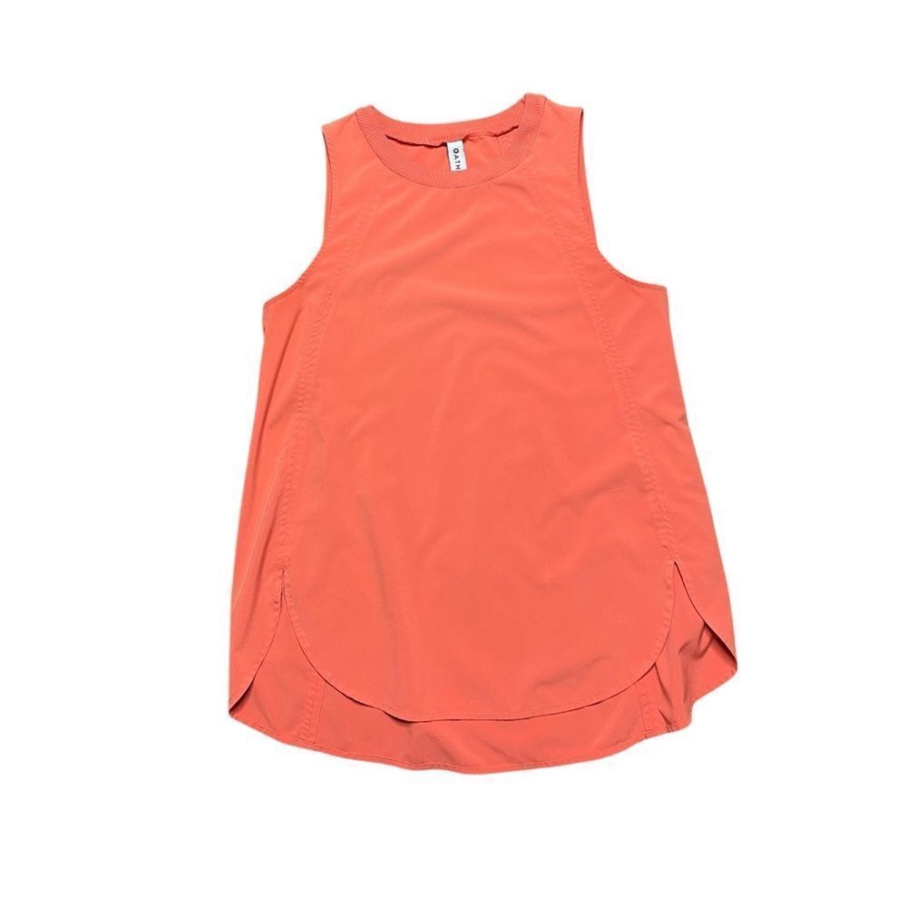Athleta Zephyr Tank Orange Top with Relaxed Fit - Picture 2 of 6